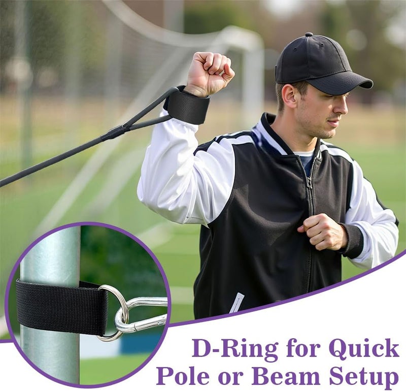 ENERACES Baseball Resistance Bands for Pitchers – Pro-Grade Arm Strength & Pitching Bands | 4-Level Adjustable Resistance Bands for Baseball/Softball Training (All Ages) - Image 5